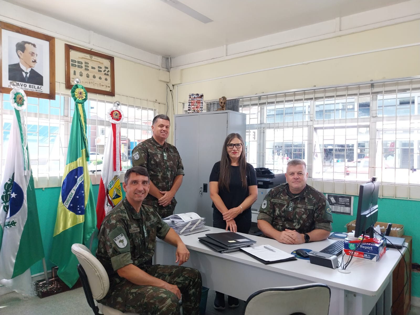 Junta militar de Agudos do Sul recebe visita técnica 